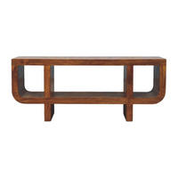 MEDIENMÖBEL Rich-Kastanien-Finish, 3 Regal-Einheiten, Braun - Dunkelbraun, Holz (35/50/120cm) - Artisan Furniture