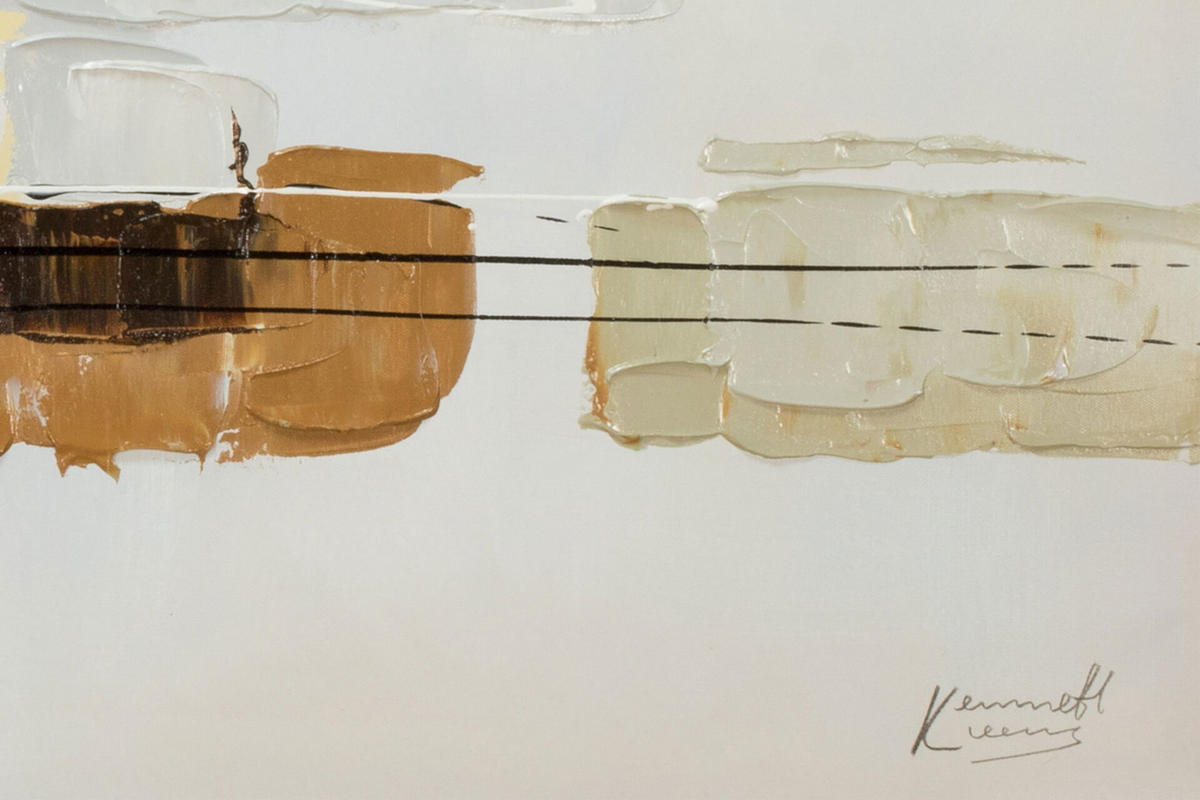 ACRYLBILD HANDGEMALT 150/50 cm - Braun, Holz/Textil (150/50cm) - KUNSTLOFT