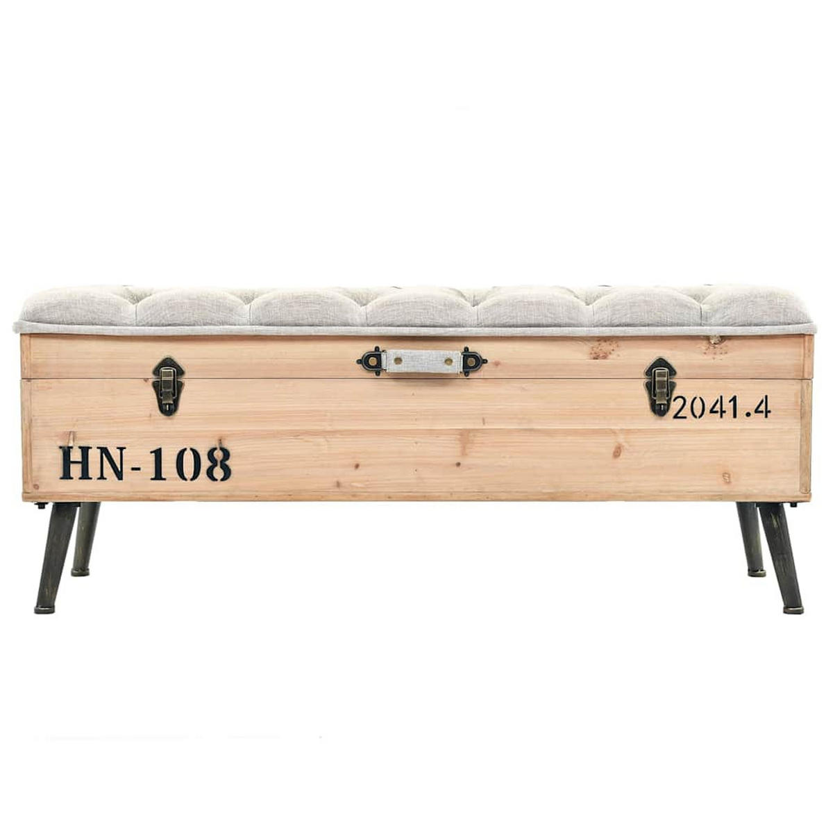 SITZBANK Mit Stauraum 110 Cm Massivholz Tanne - Braun, Holz (110/50/40cm) - vidaXL