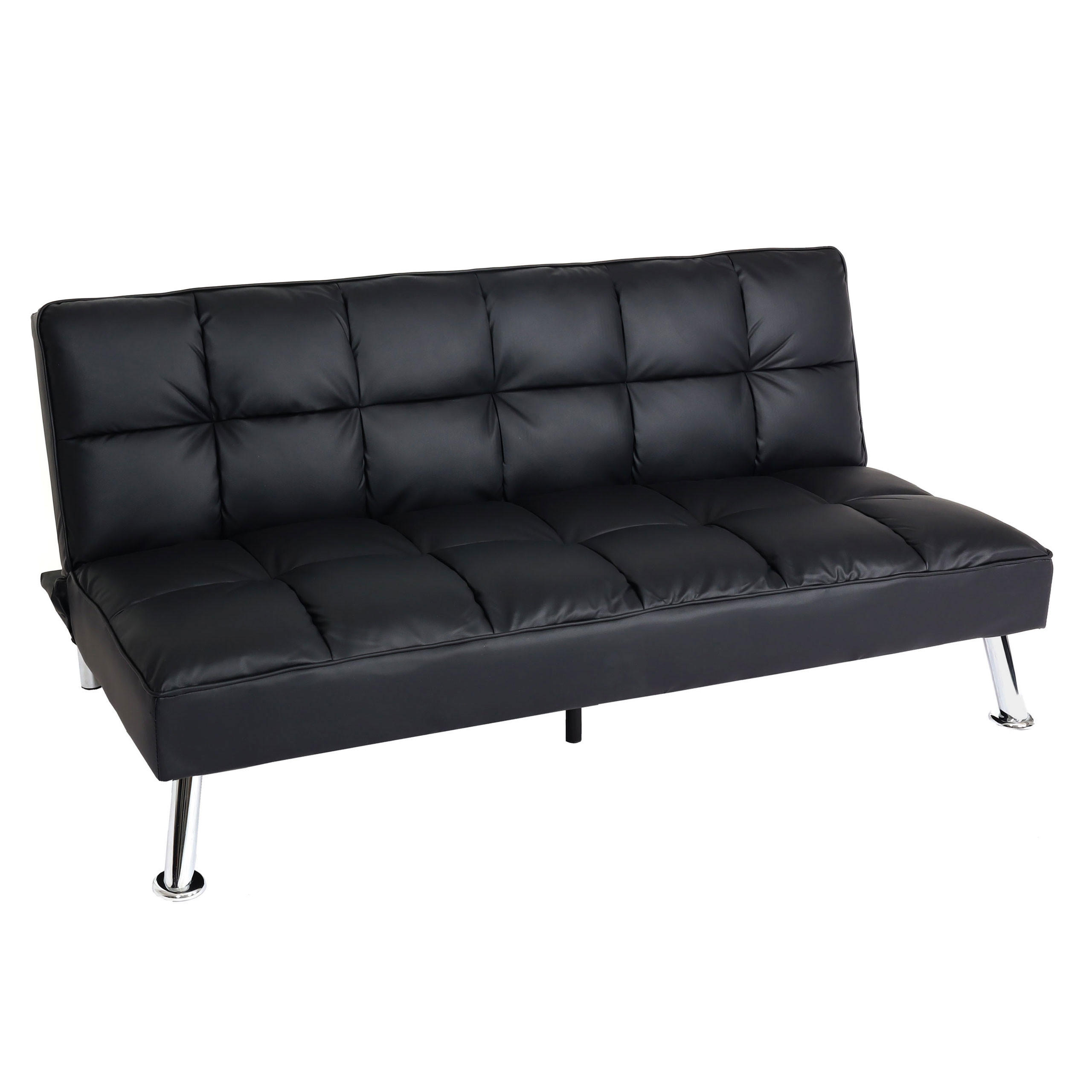 SOFA Schwarz - Schwarz, Textil (181/82/107cm) - MCW