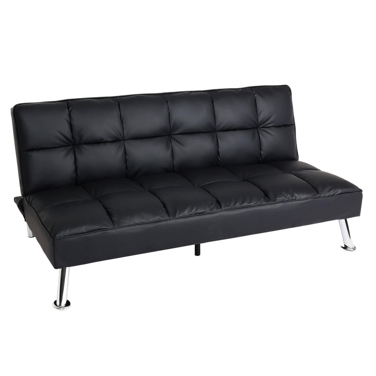 SOFA Schwarz - Schwarz, Textil (181/82/107cm) - MCW