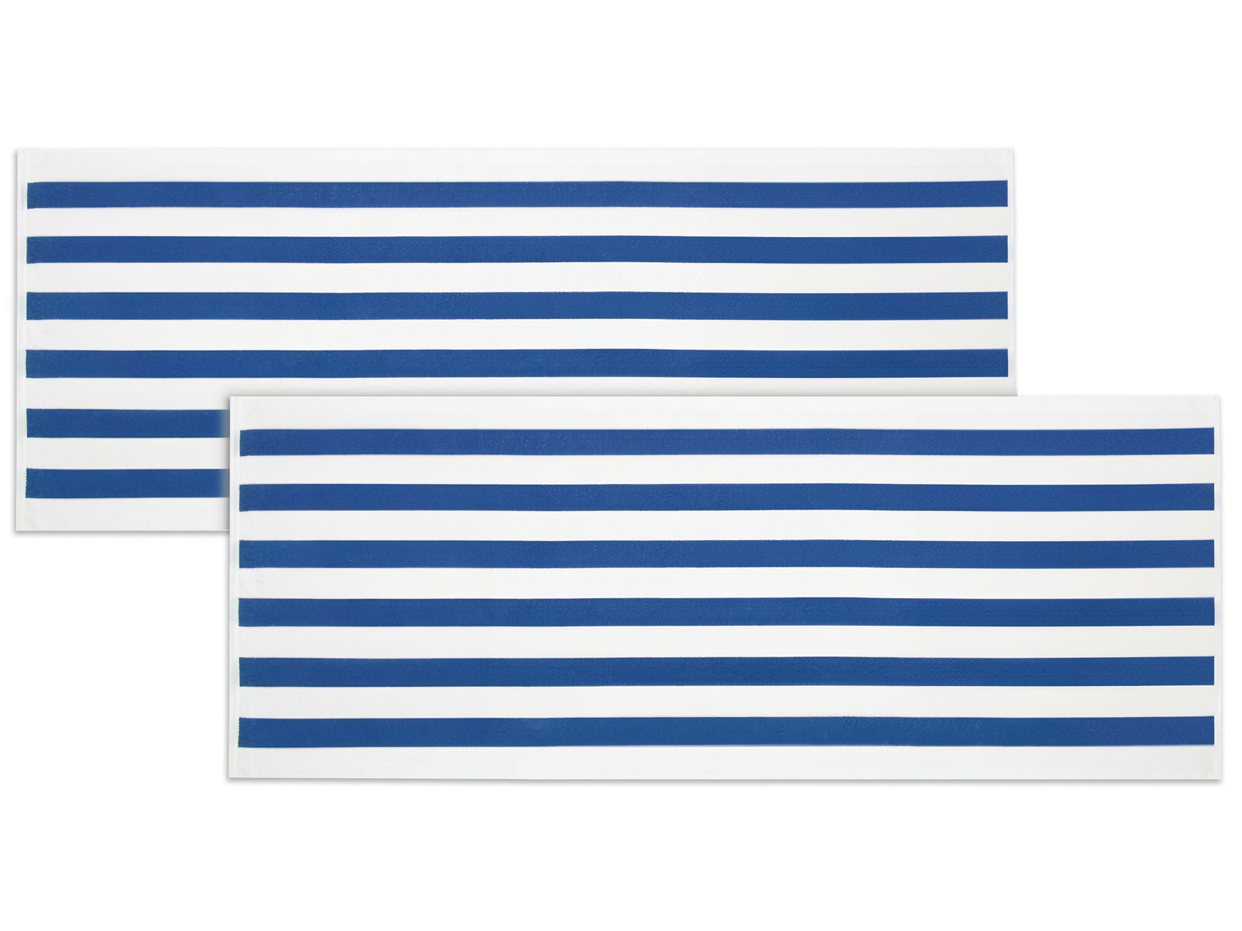 STRANDTUCH, 2er-Set, 70x180 cm, 100% Baumwolle, Blau - Blau, Textil (70/180cm) - Zollner