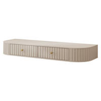 SCHMINKTISCH Sepiroz 2S - Sandfarben/Goldfarben, Holzwerkstoff/Metall (123/18/36cm) - MIRJAN24