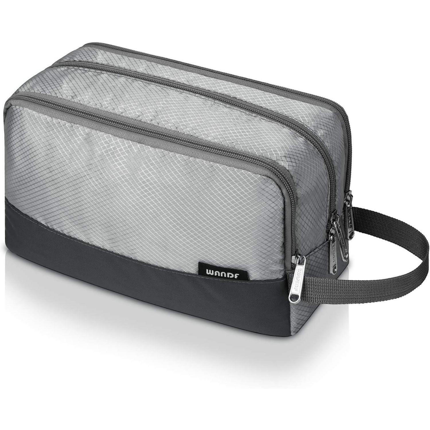 KULTURBEUTEL als vielseitige Kulturtasche, grau - Grau, Textil (5/2/5cm)
