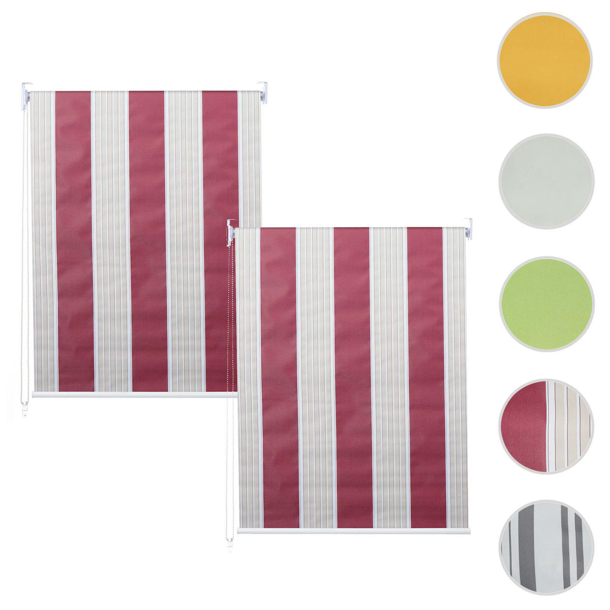 ROLLO Rot, Weiß, Beige - Beige/Rot, Textil (100/160/1cm) - Jamb