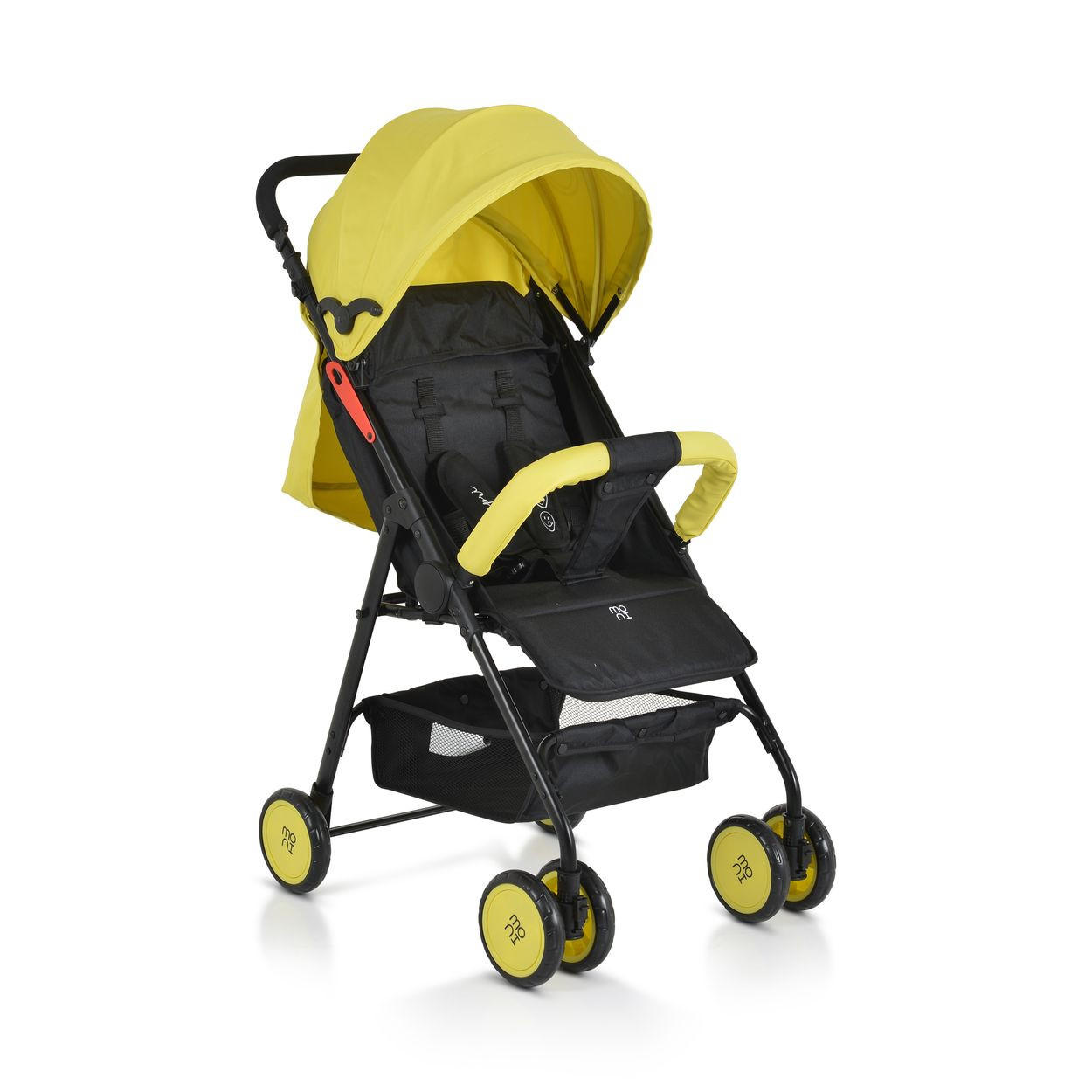 KINDERWAGEN Capri gelb Sicherheitsgurt, Rückenlehne verstellbar - Gelb, Metall (75/48/100cm) - Moni