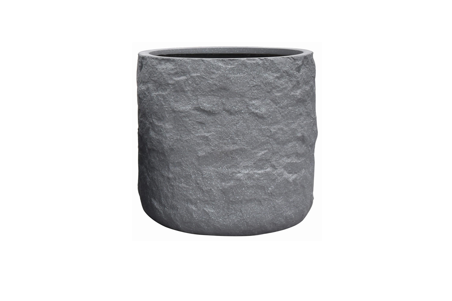 PFLANZKASTEN The Rock 28x25 cm, Grau, Fiberstone - Anthrazit, Kunststoff (28/25/28cm) - dasmöbelwerk