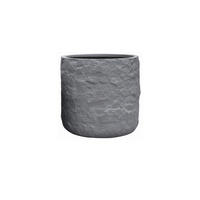 PFLANZKASTEN The Rock 28x25 cm, Grau, Fiberstone - Anthrazit, Kunststoff (28/25/28cm) - dasmöbelwerk