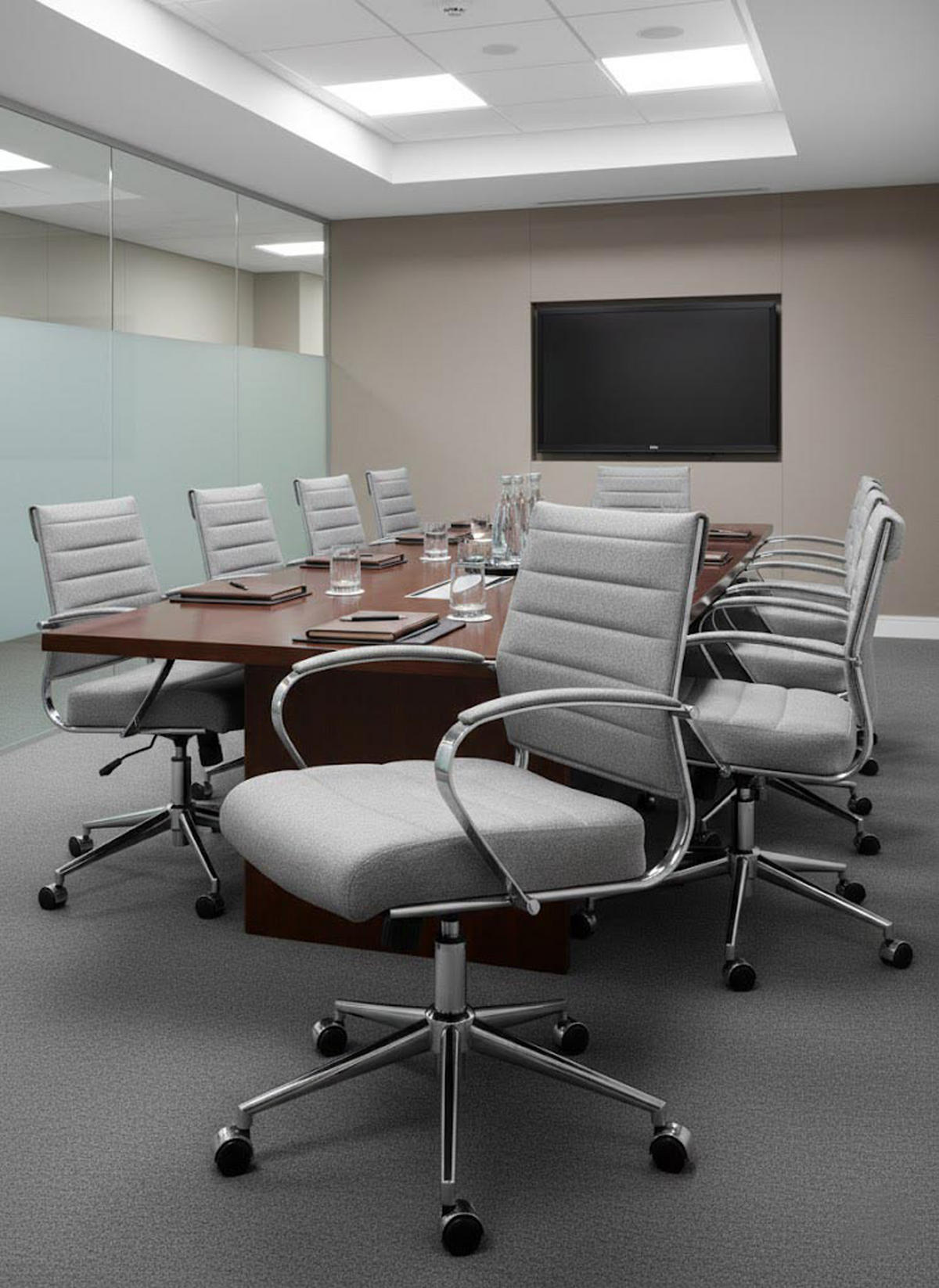 BÜROSTUHL Rynex Stoff grau - Chromfarben/Grau, Textil/Metall (57/100/62cm) - TPFLiving