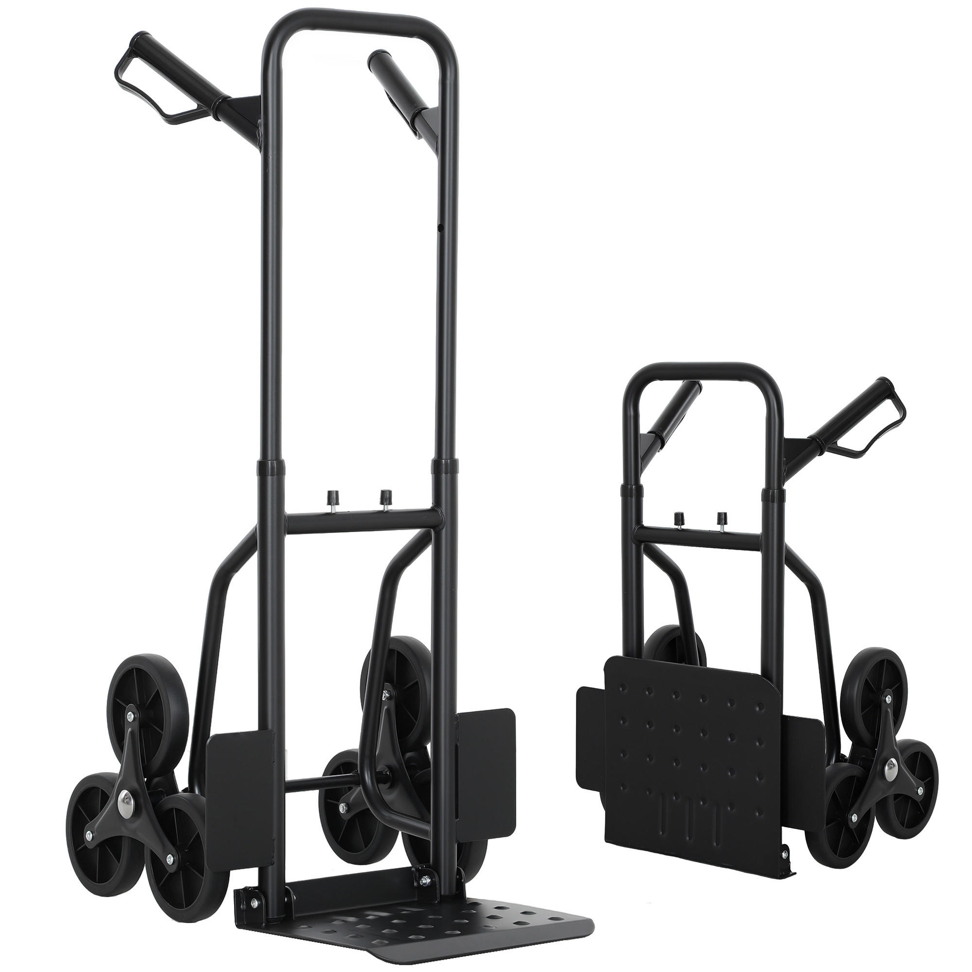 TREPPENSACKKARREN DE-18165 120 kg, 6 Rollen, klappbar Schwarz - Schwarz, Metall (44/38/106.5cm) - ComfortXL
