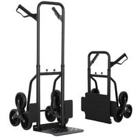 TREPPENSACKKARREN DE-18165 120 kg, 6 Rollen, klappbar Schwarz - Schwarz, Metall (44/38/106.5cm) - ComfortXL