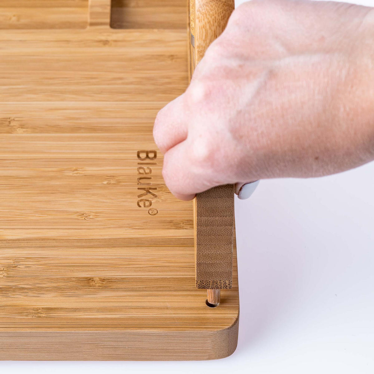 KÄSEBRETT mit Käsemesser Set (35x28cm) - Beige, Holz (28/35.5cm) - BlauKe