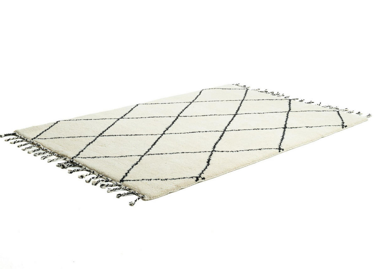 BERBERTEPPICH Marmoucha 250x300 cm - Schwarz, Textil (250/300cm) - THEKO