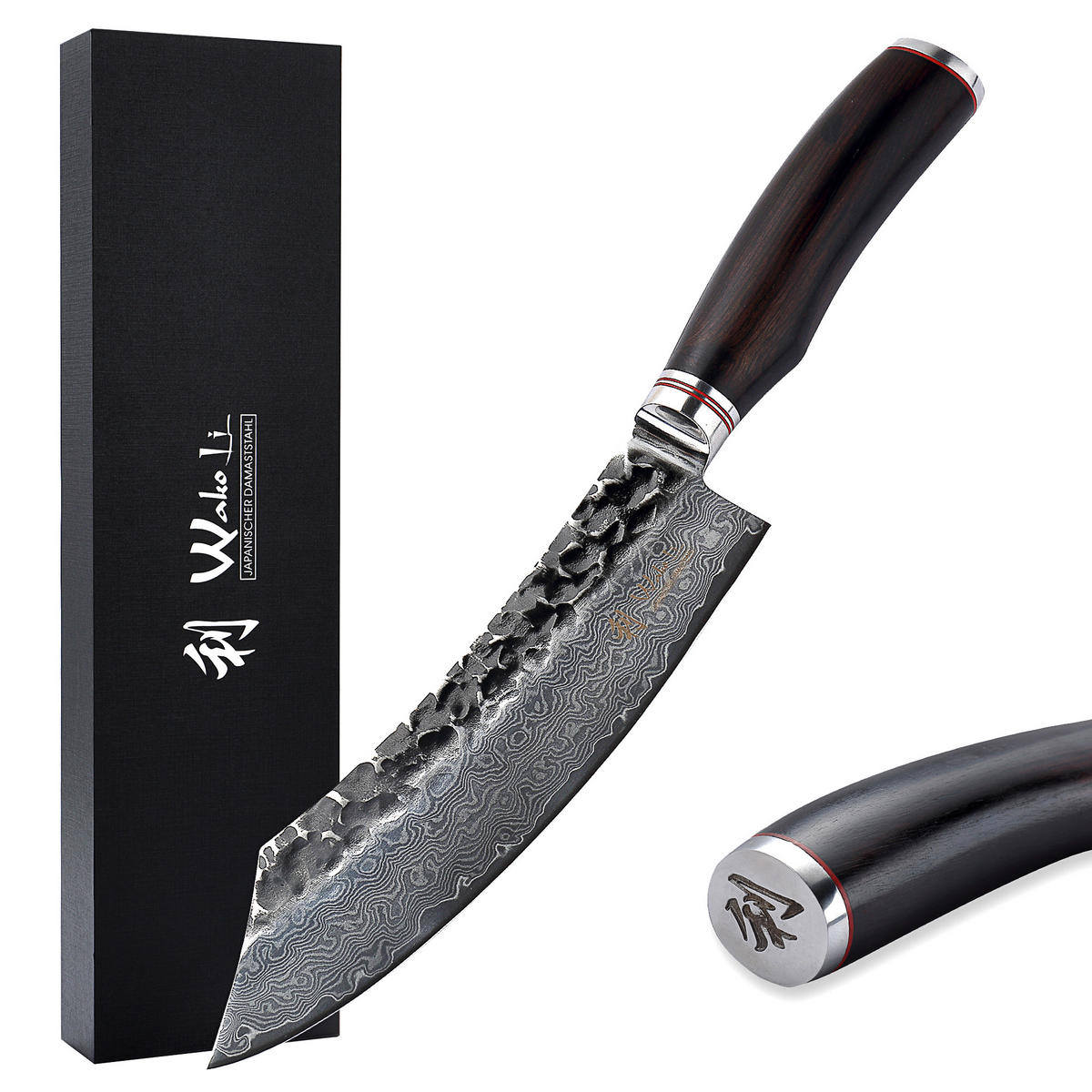 BLOCKMESSER 20 cm - Schwarz, Holz/Metall (34cm) - Wakoli