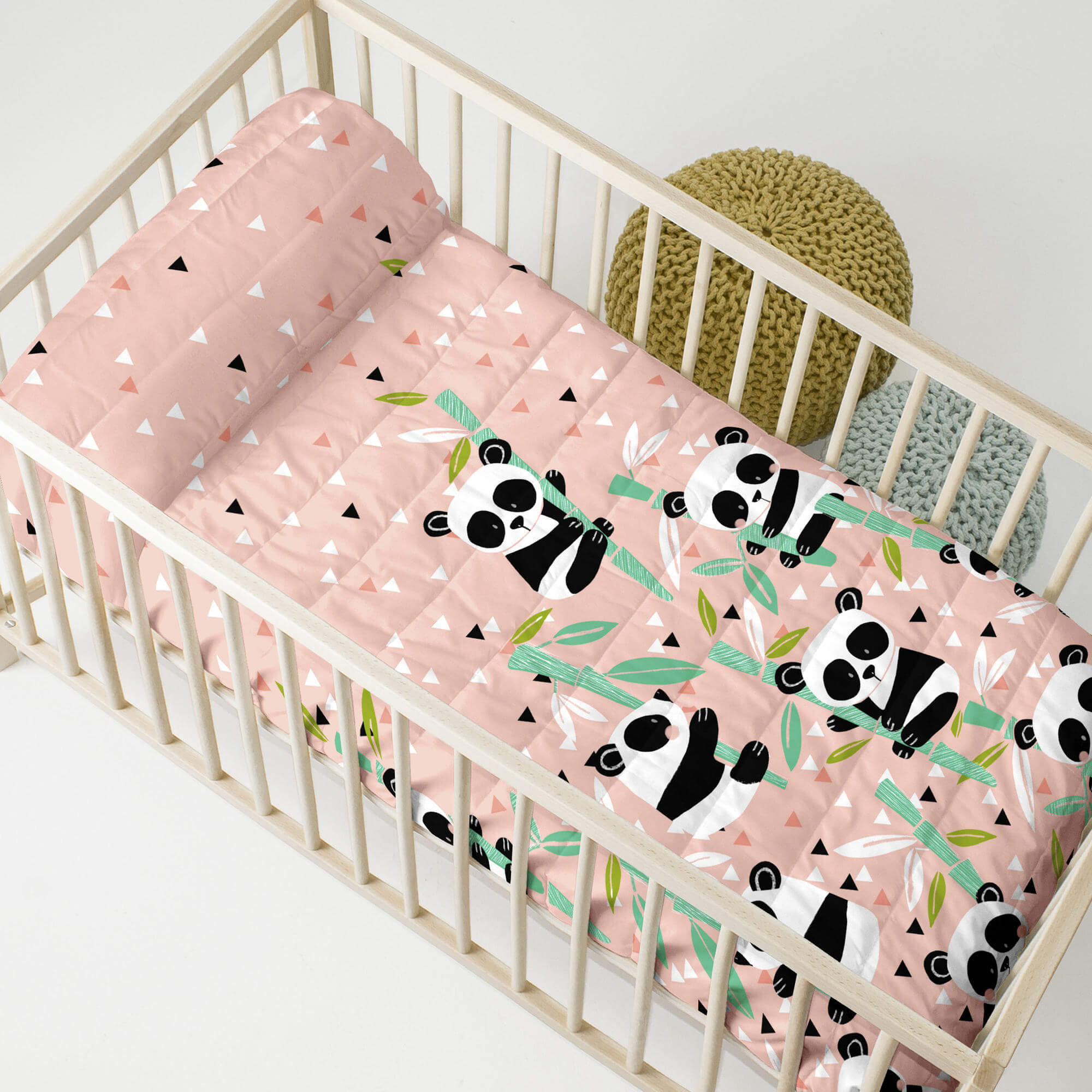 TAGESDECKE panda garden 100x130 cm (kinderbett) rosa - Pink, Textil (100/130cm) - Happy Friday