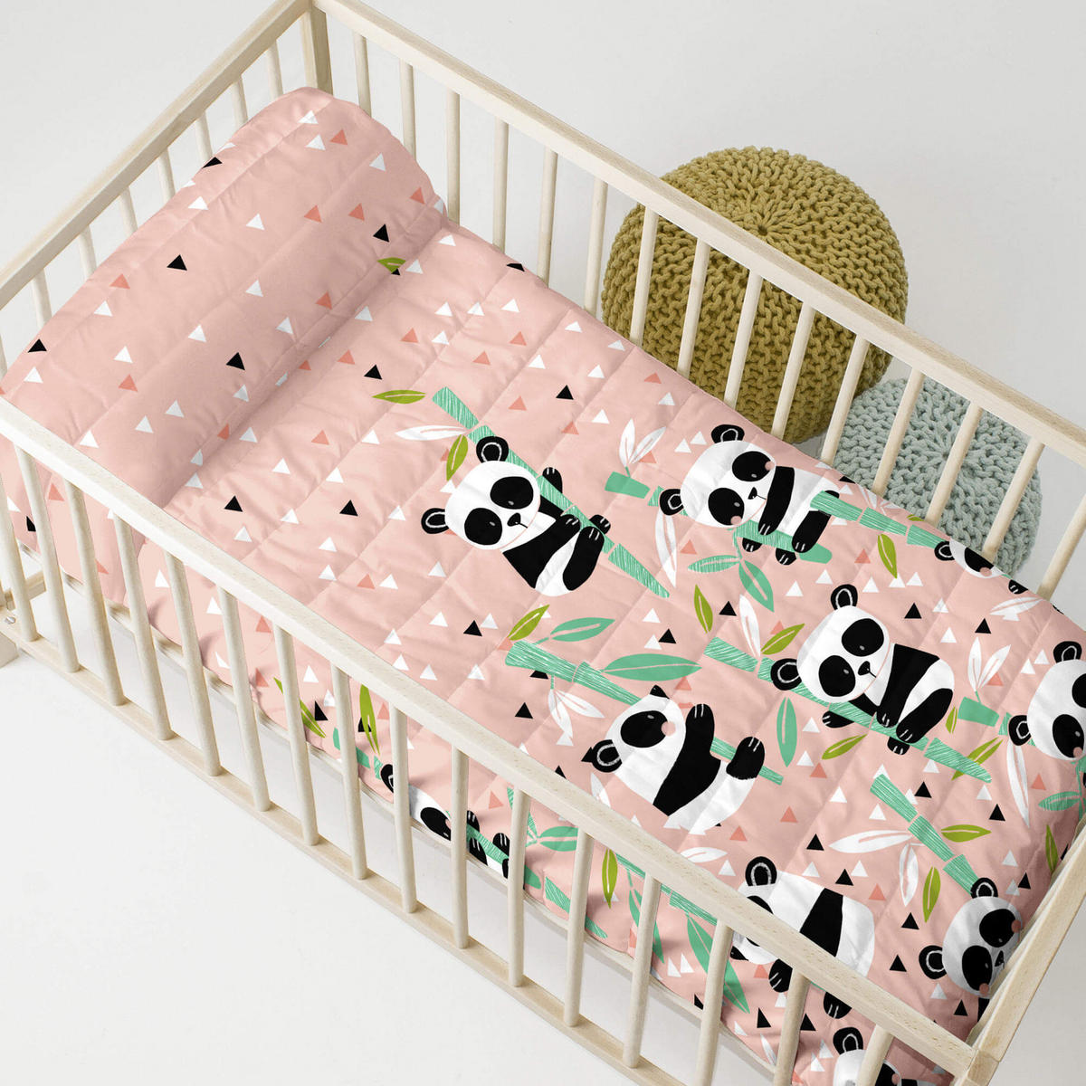 TAGESDECKE panda garden 100x130 cm (kinderbett) rosa - Pink, Textil (100/130cm) - Happy Friday