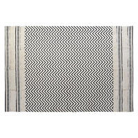 TEPPICH Schwarz Zick-Zack Weiß (160 x 226 x 0,7 cm) - Weiß, Textil (160/226cm) - DKD Home Decor
