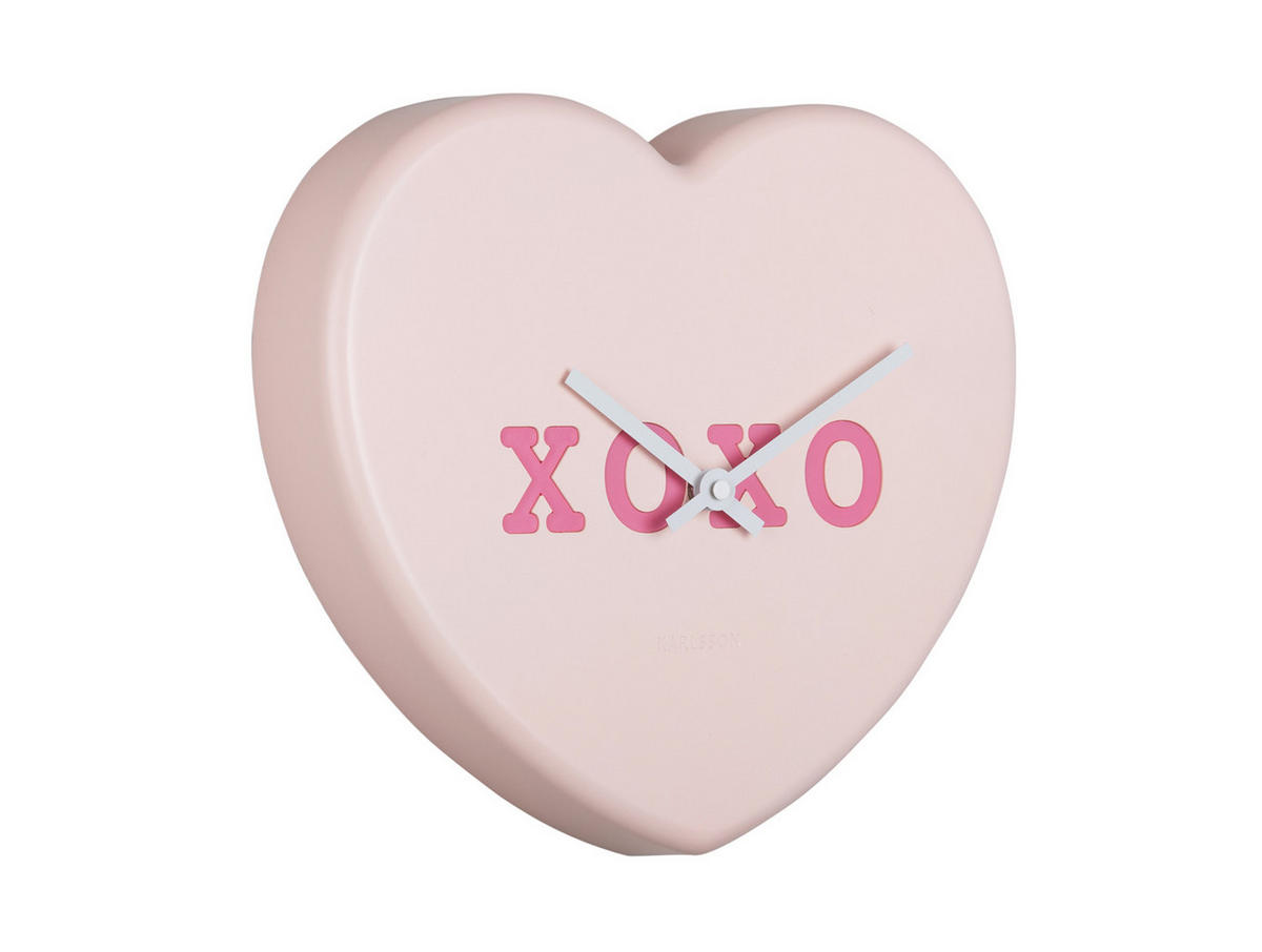 WANDUHR Heart Candy 27/30/27 cm - Pink, Kunststoff (30/27/27cm) - Karlsson