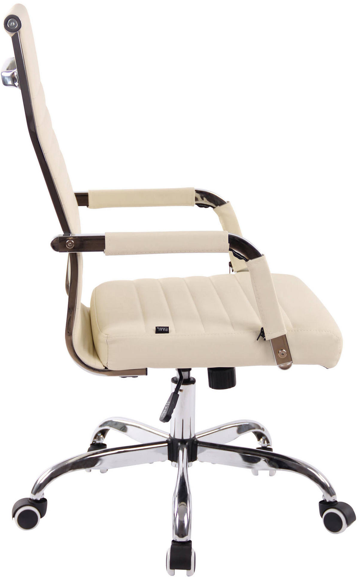 BÜROSTUHL Amadeus, Kunstleder Creme - Creme, Textil/Metall (51/106/63cm) - TPFLiving
