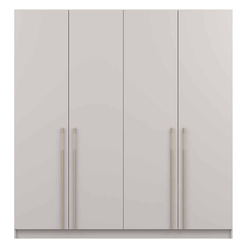 DREHTÜRENSCHRANK ROSA 4D 200/210/57 cm 4-türig Kaschmir - Kaschmir/Goldfarben, Holzwerkstoff/Metall (200/210/57cm) - imoebel24