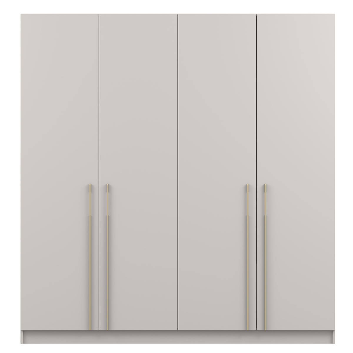 DREHTÜRENSCHRANK ROSA 4D 200/210/57 cm 4-türig Kaschmir - Kaschmir/Goldfarben, Holzwerkstoff/Metall (200/210/57cm) - imoebel24