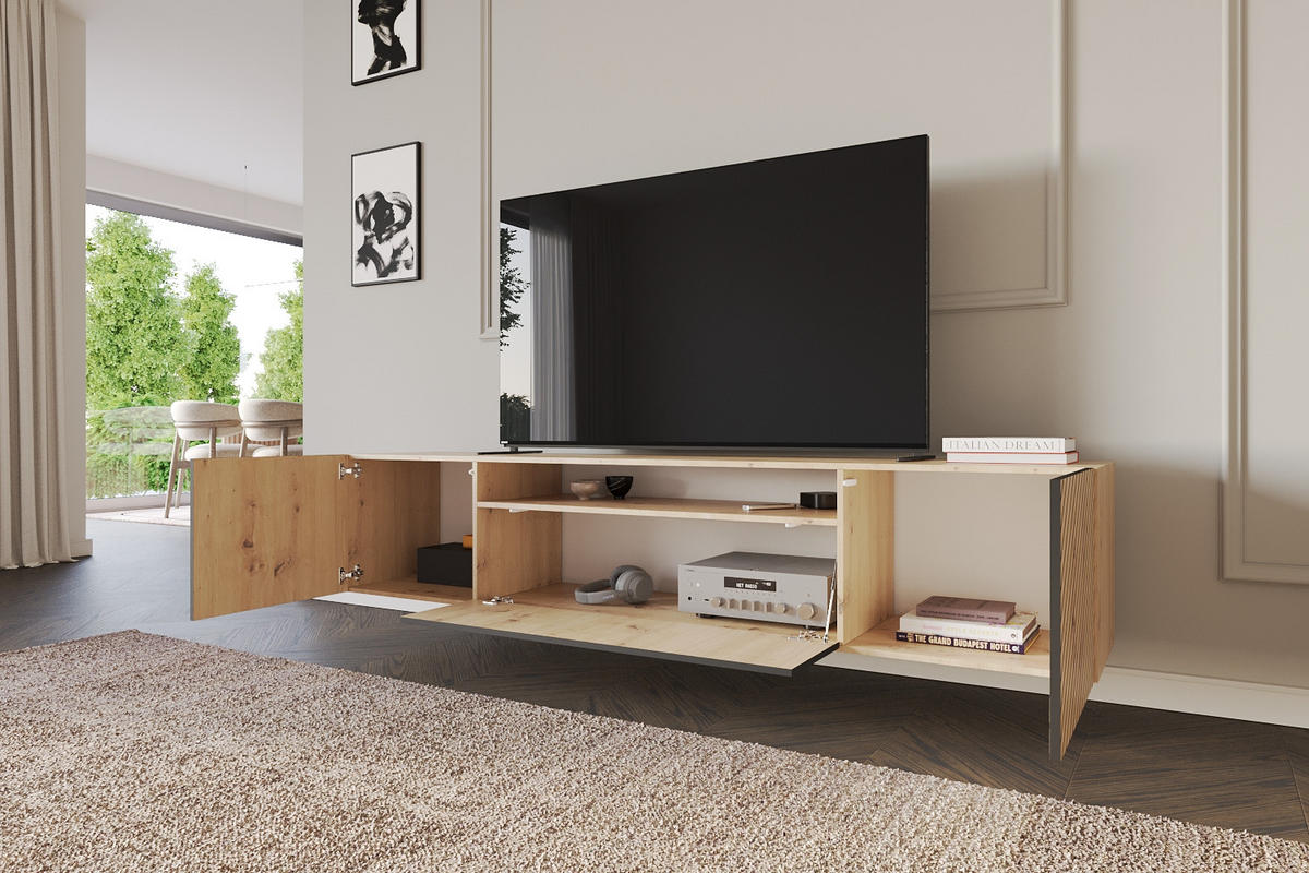 LOWBOARD SENI-W 200x40x41 cm - Artisan - Eiche Artisan, Holzwerkstoff (200/40/41cm) - ALTDECOR