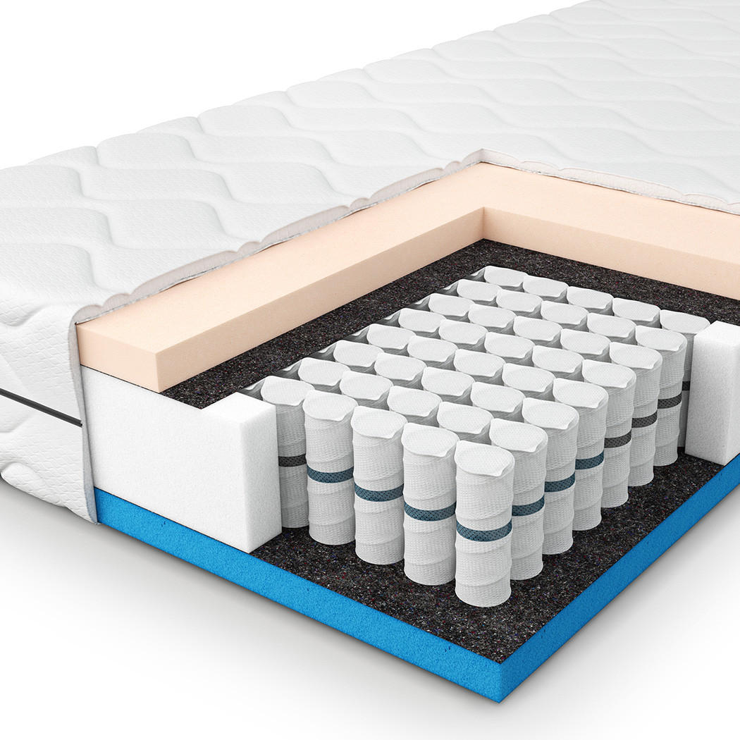 TASCHENMATRATZE Solid Support - Weiß, Textil (80/200cm) - Mr Mattress