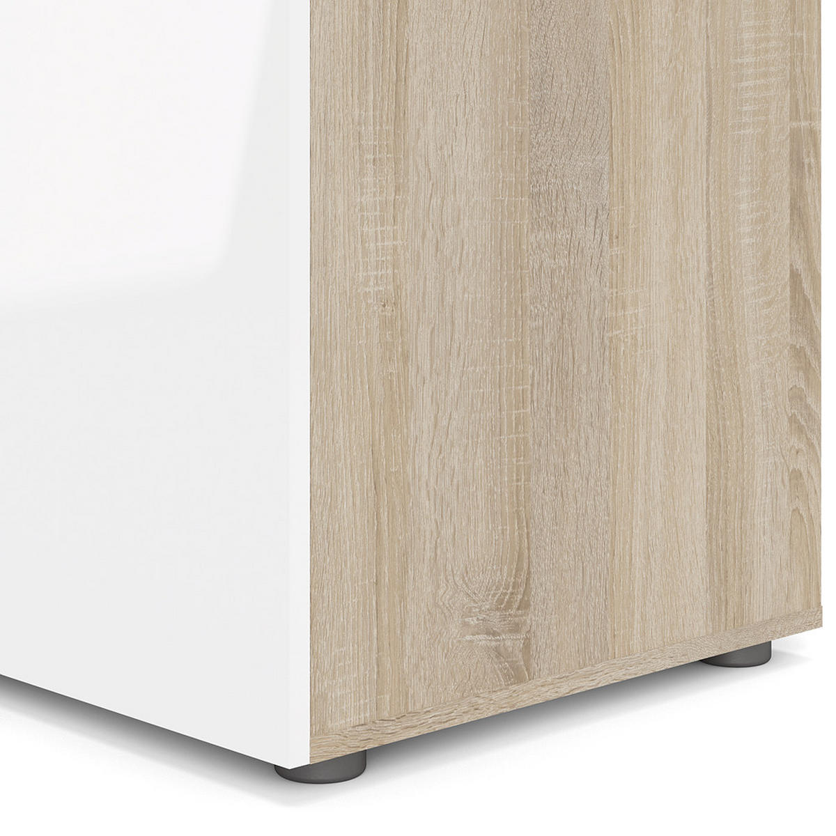 KLEIDERSCHRANK weiß - Eiche Wotan, Holzwerkstoff (118/201/50cm) - ebuy24