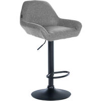 BARHOCKER Stoff grau - Schwarz/Grau, Textil/Metall (51/89/52cm) - CLP