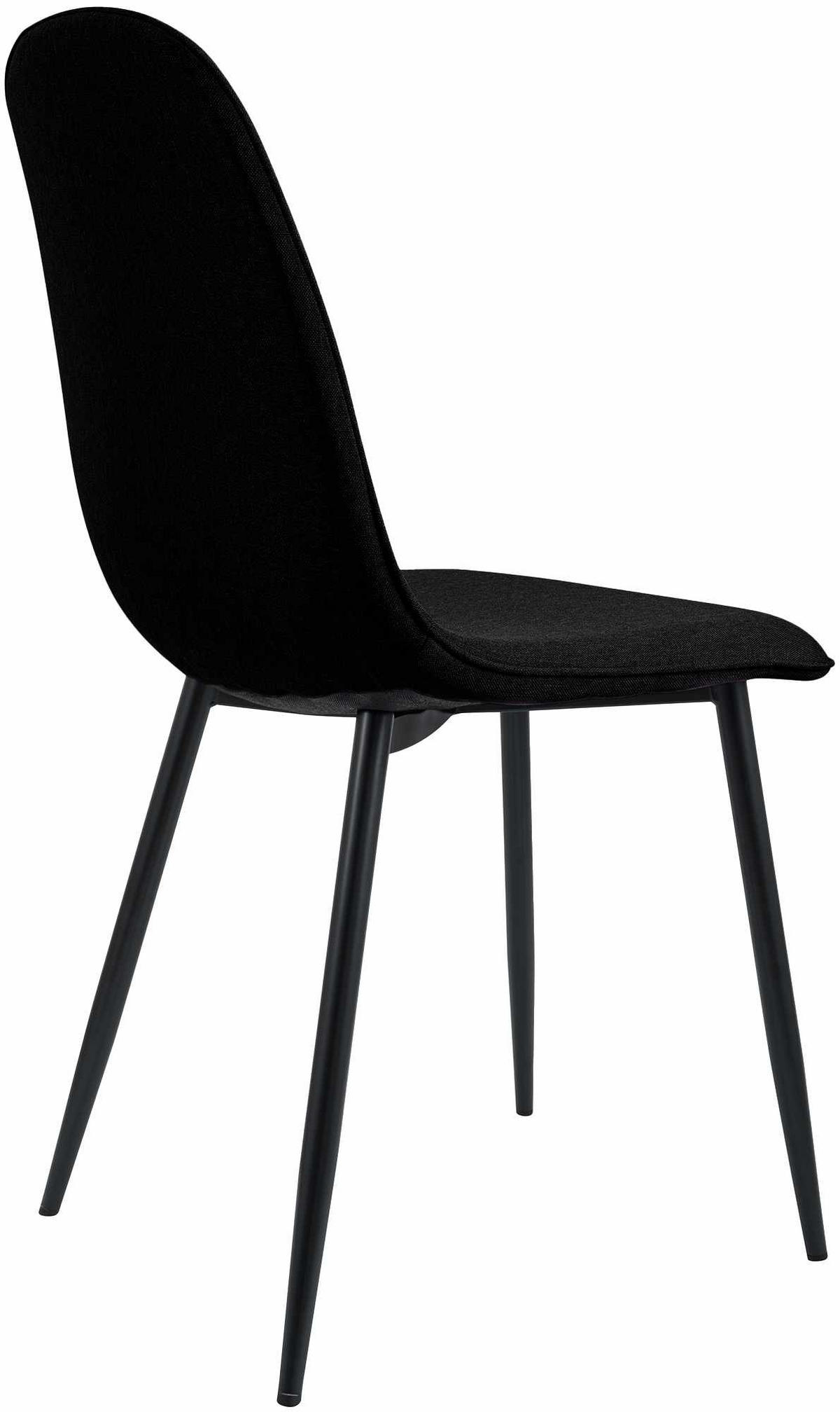 ESSZIMMERSTUHL 4er Set Stoff Schwarz - Schwarz, Textil/Metall (45/88/54cm) - CLP