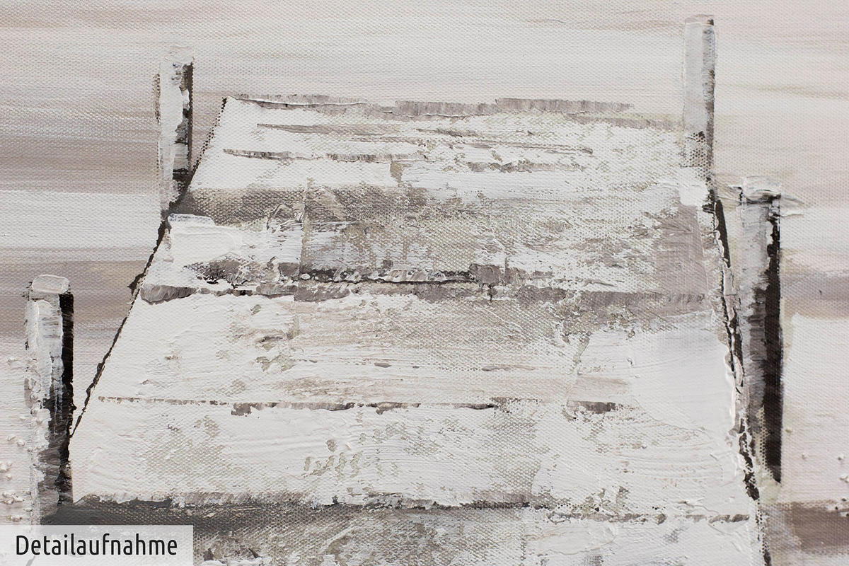 ACRYLBILD HANDGEMALT 120/60 cm - Grau, Holz/Textil (120/60cm) - KUNSTLOFT