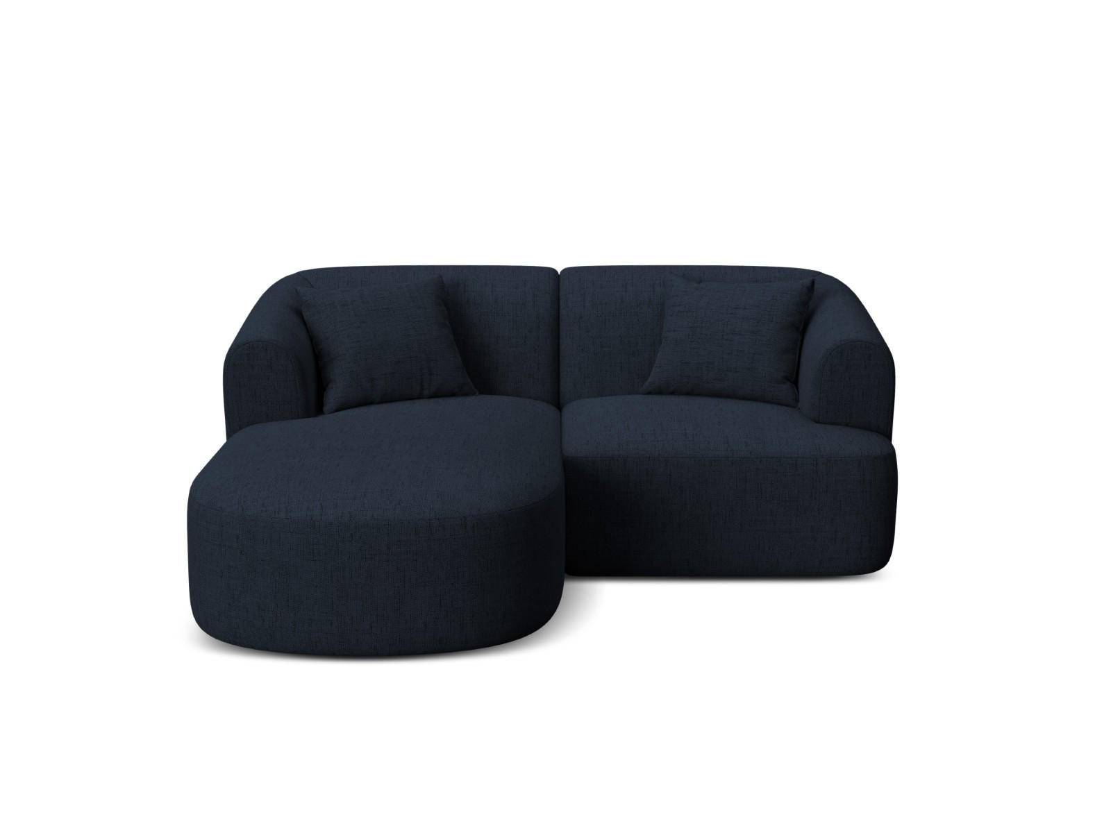 MODULARES-ECKSOFA links Campi aus strukturiertem Stoff königsblau 3 Sitzplätze - Dunkelblau, Textil (156/180cm) - Cosmopolitan Design