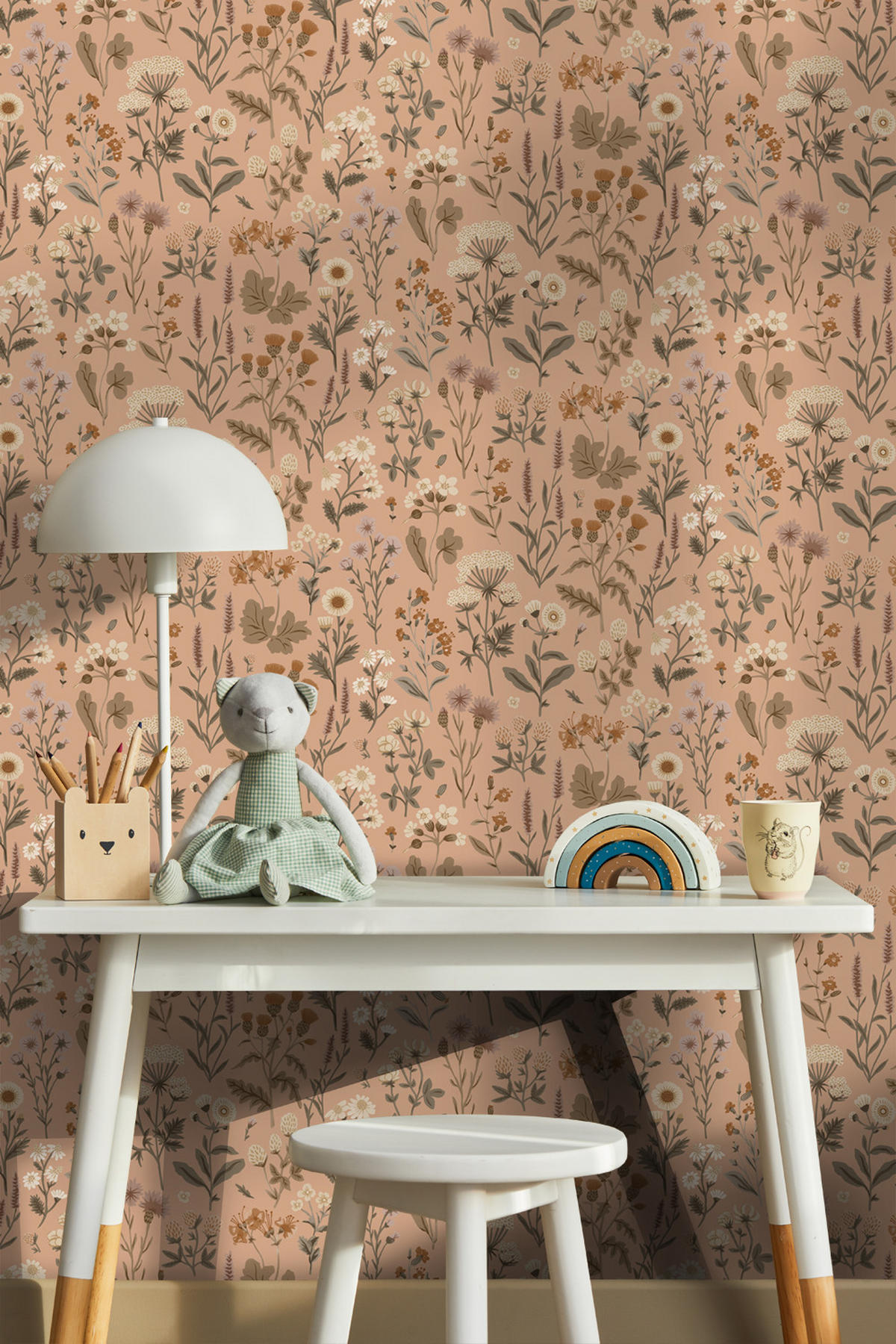 TAPETE Feldblumen 50 x 900 cm - Terracotta, Papier (50/900cm) - Sanders & Sanders