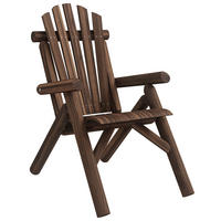 GARTENSTUHL DE-08280 Outdoor Hochlehner, wetterfest Verkohlt - Naturfarben, Holz (68/101/83cm) - ComfortXL