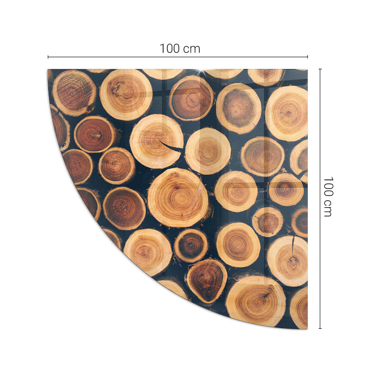 GLASPLATTE für Kamin 100x100 cm Braun - Braun, Glas (100/100/0.4cm) - ArtPrintCave