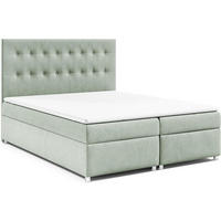 BOXBETT Trinity K-6 Bonellfederkern inkl. Topper - Mintgrün, Holz/Holzwerkstoff (200/200cm) - Best For Home