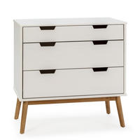 KOMMODE 80/83/40 Baku Weiß - Weiß, Holz (80/83/40cm)