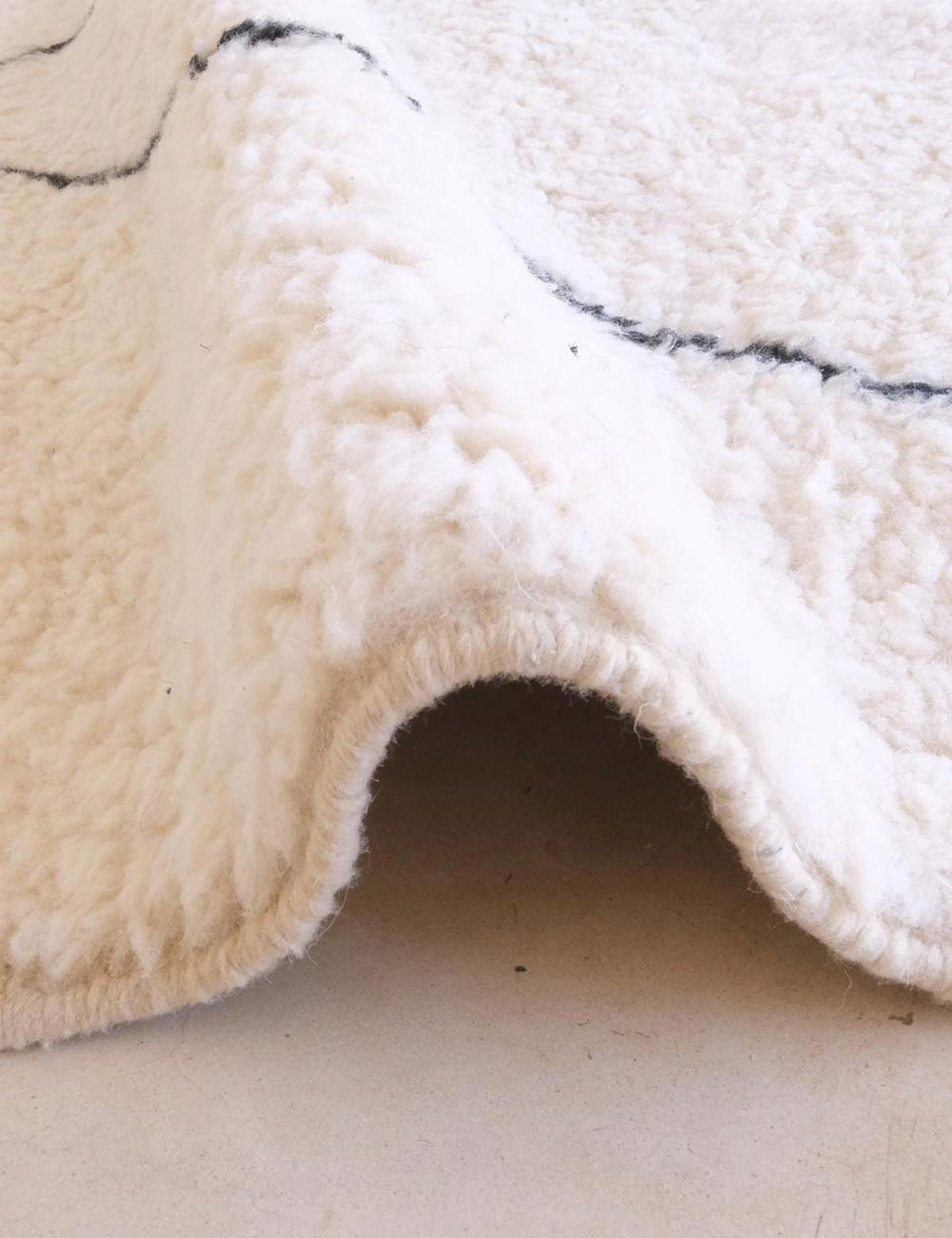 BERBERTEPPICH grafisch Wolle 260x 352 cm - Weiß, Naturmaterialien (260/352cm) - AFK Living