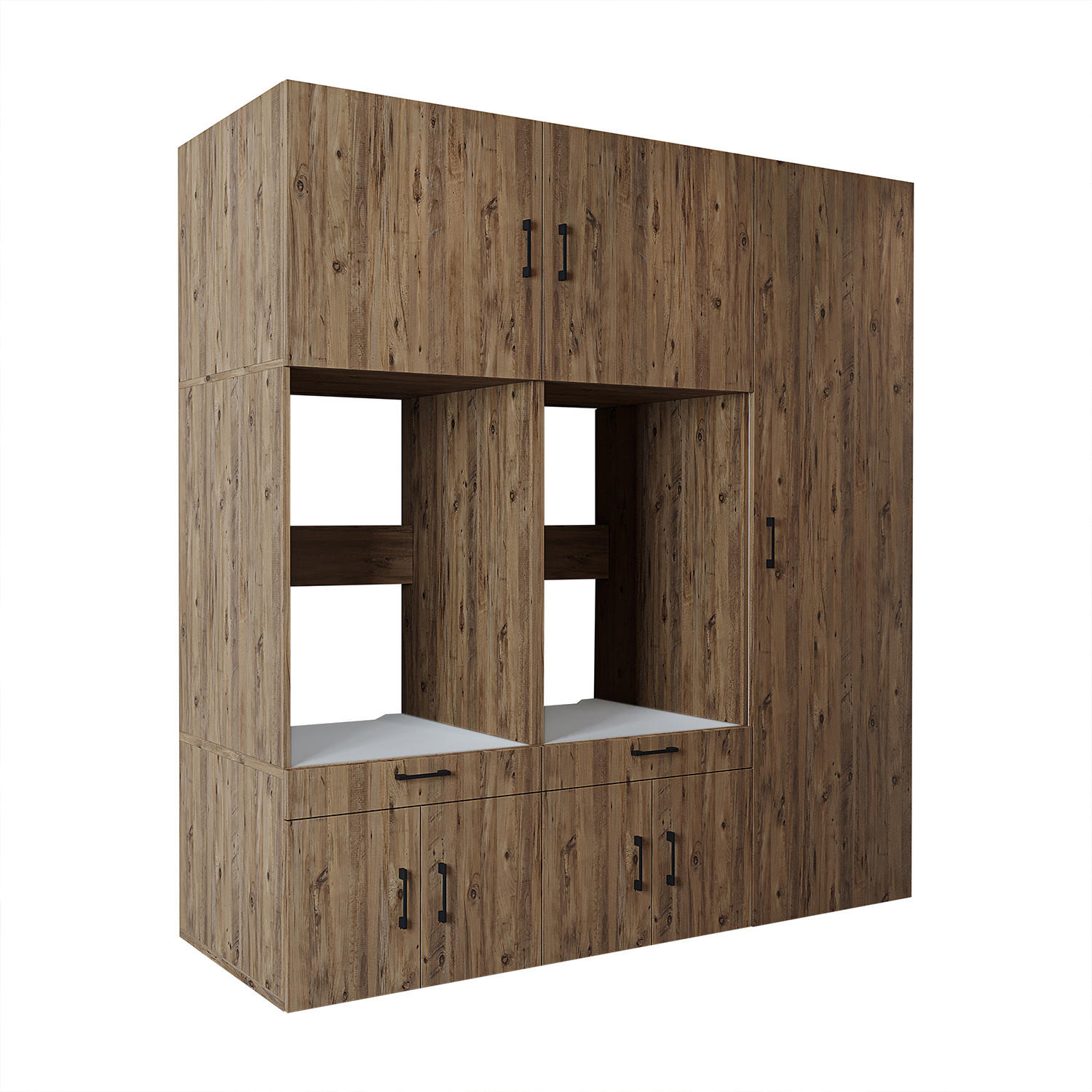 WASCHMASCHINENSCHRANK Serie 3 194cm Breit, 205cm Hoch - Eichefarben, Holzwerkstoff (194/205/67cm)