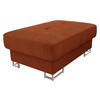 POLSTERHOCKER Cotere - Silberfarben/Braun, Holz/Metall (104/42/67cm) - MIRJAN24