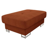 POLSTERHOCKER Cotere - Silberfarben/Braun, Holz/Metall (104/42/67cm) - MIRJAN24