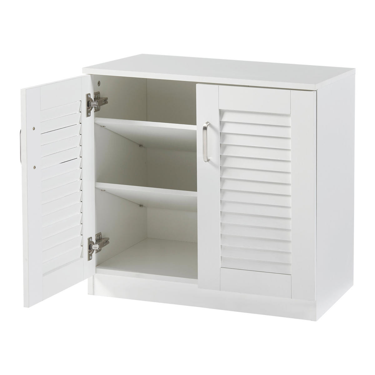 SCHUHSCHRANK Løten - Weiß, Holzwerkstoff (63/62/36cm) - [en.casa]
