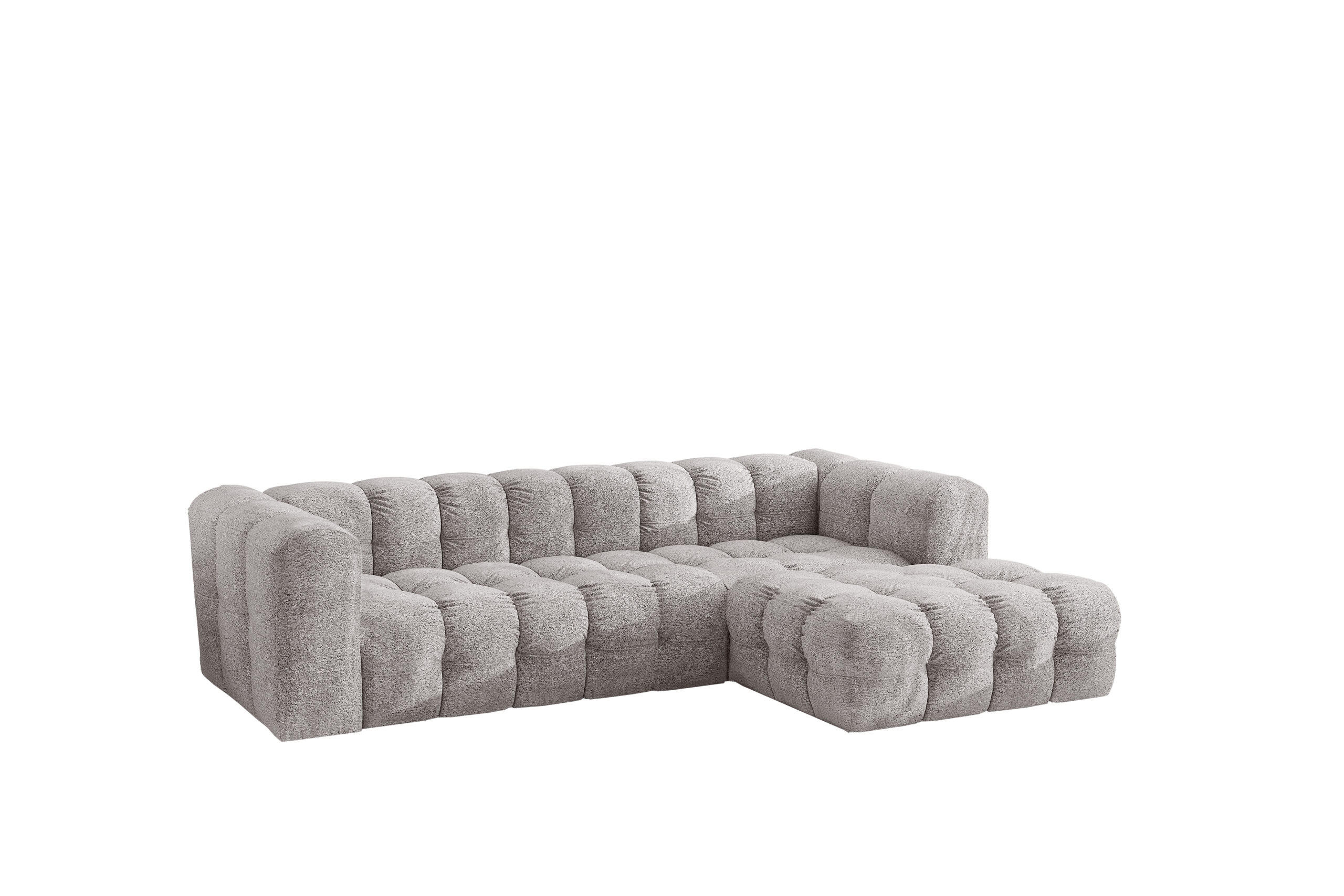 Kaiser Möbel Ecksofa Hellgrau 280x193 cm