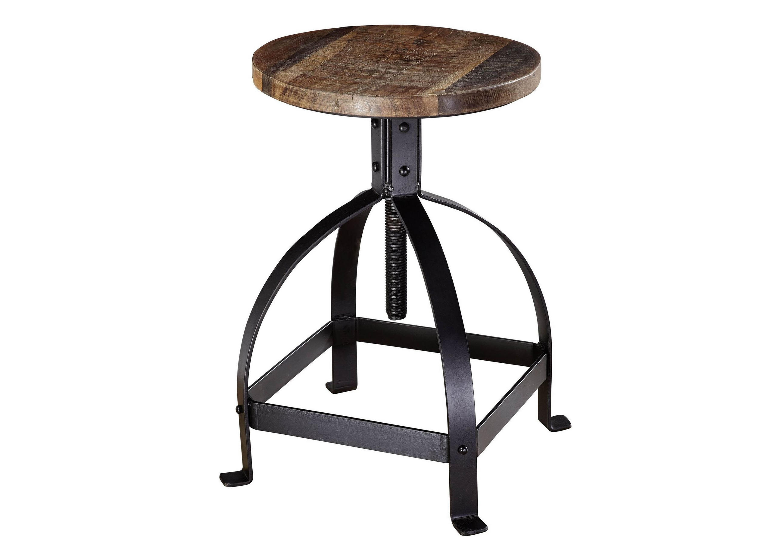 HOCKER Altholz 30x30x47 mehrfarbig lackiert INDUSTRIAL #03 - Multicolor, Holz (30/47/30cm) - Massivmoebel24