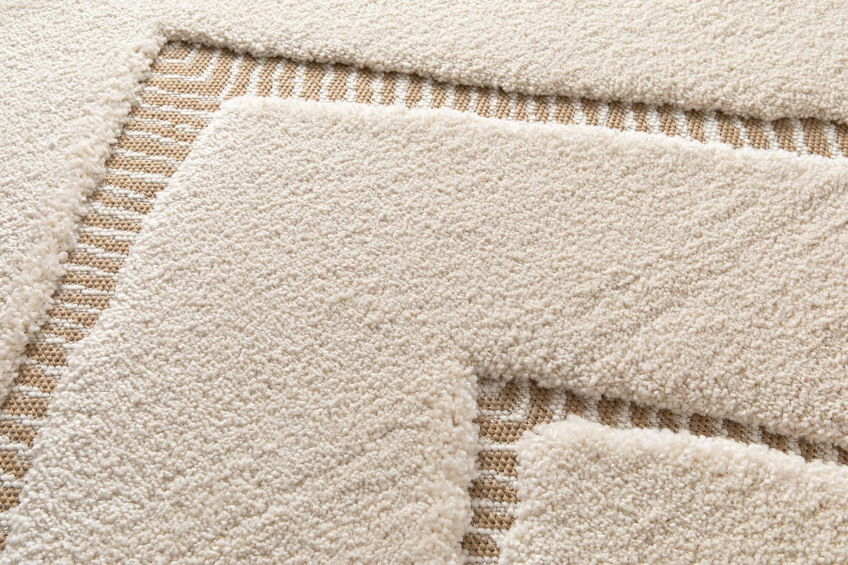 TEPPICH Design Relief-Effekt beige - Beige, Textil (200/290cm) - AFK Living