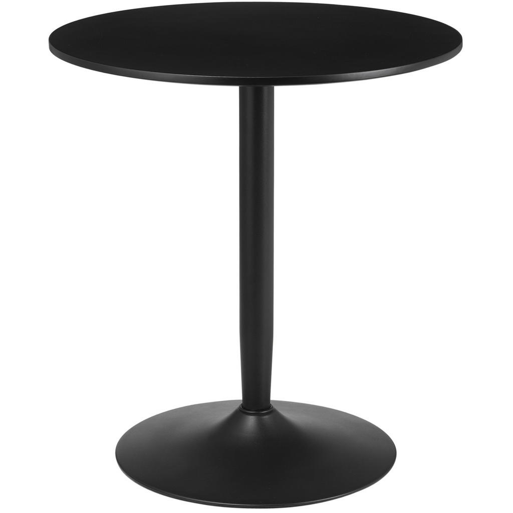 Modfu JÍDELNÍ stůl z MDF a oceli 70x70x75 cm černý pro 2 osoby, s protiskluzovou podstavou a úsporným designem