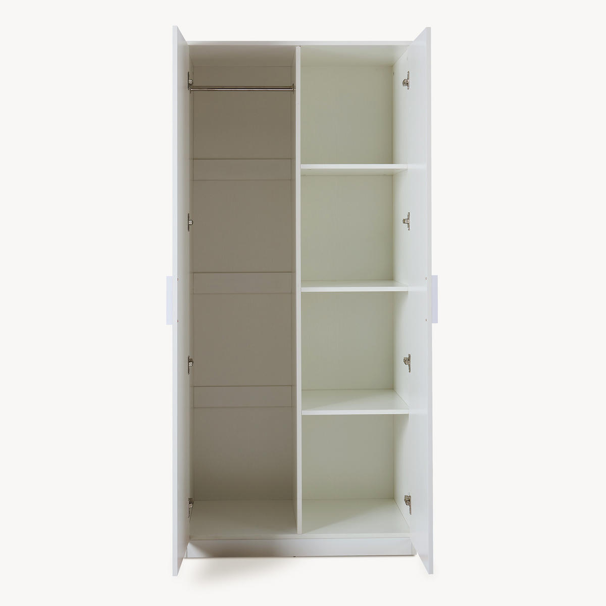 KLEIDERSCHRANK Eiselfing - Weiß, Holzwerkstoff (80/176/52cm) - [en.casa]