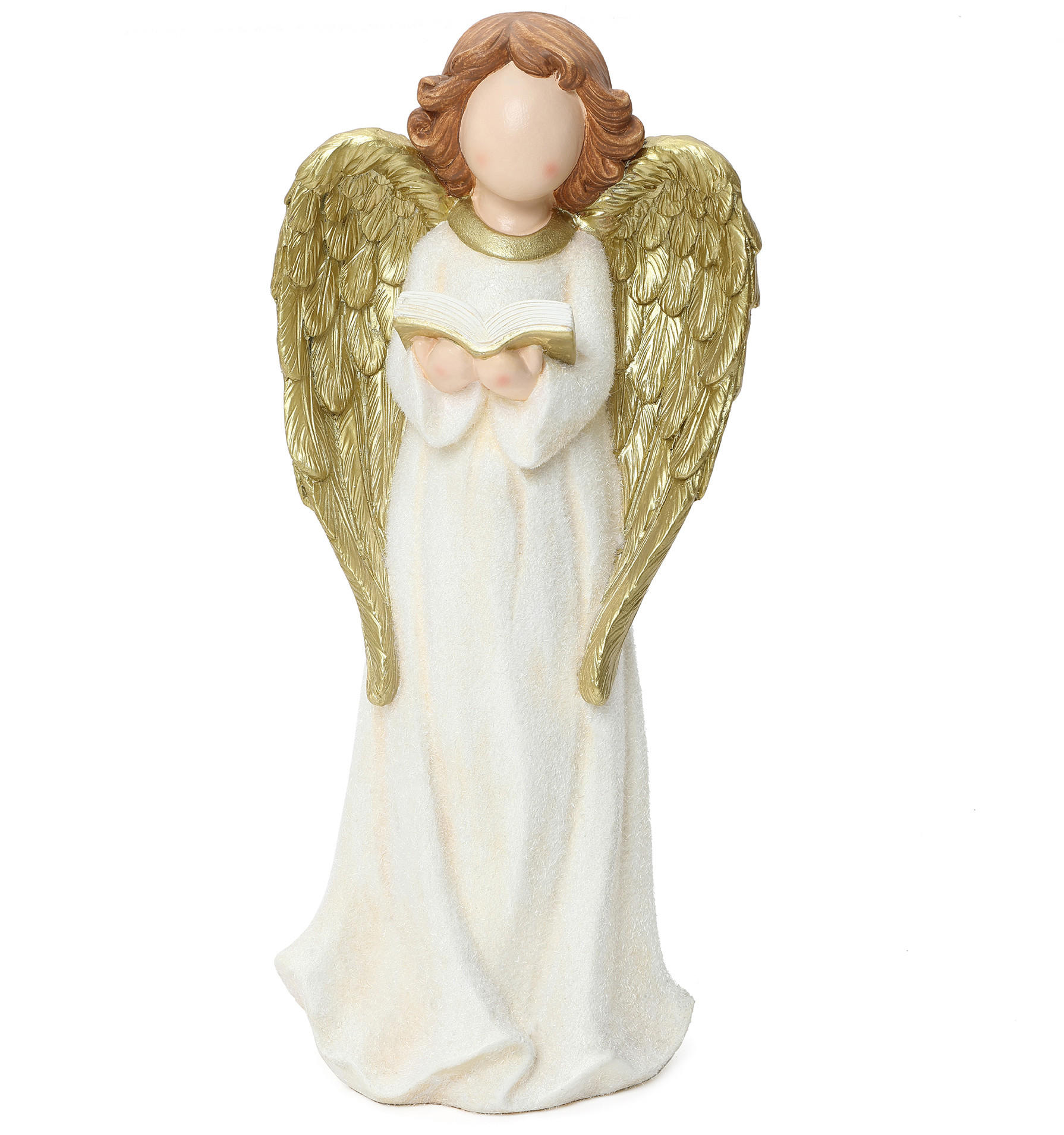 ENGELFIGUR Weihnachten HTST0186 - Beige/Goldfarben, Stein (19/63/29cm) - Hometopia