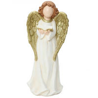 ENGELFIGUR Weihnachten HTST0186 - Beige/Goldfarben, Stein (19/63/29cm) - Hometopia