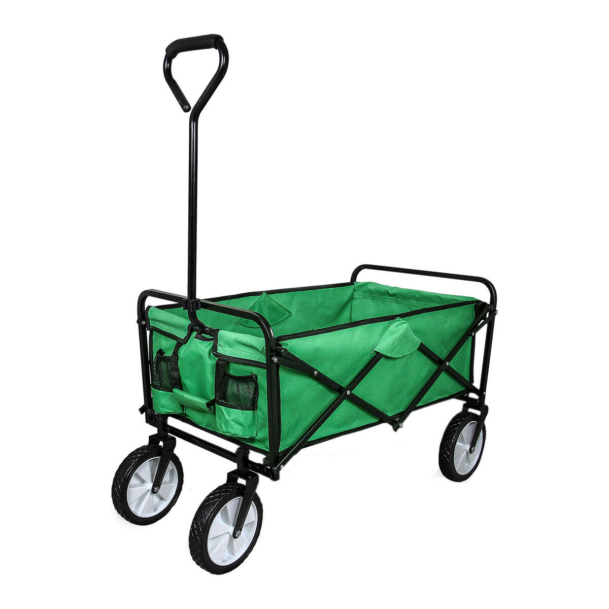 GARTENWAGEN Faltbar Grün - Grün, Textil/Metall (53/113/98cm) - Monstershop